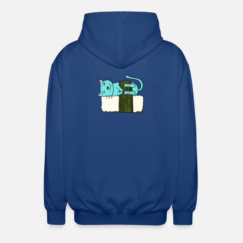 Sushi Chat - Veste à capuche unisexe - bleu royal