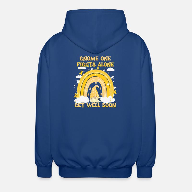Gnome One Fights Alone Sarkomkrebs - Unisex Kapuzenjacke - Royalblau