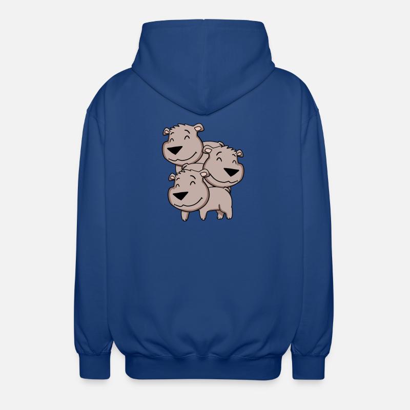 Cute Bears - Bear - Unisex Hooded Jacket - royal blue