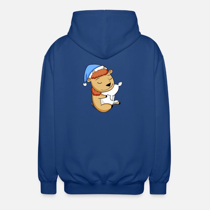 Bison - Veste à capuche unisexe - bleu royal