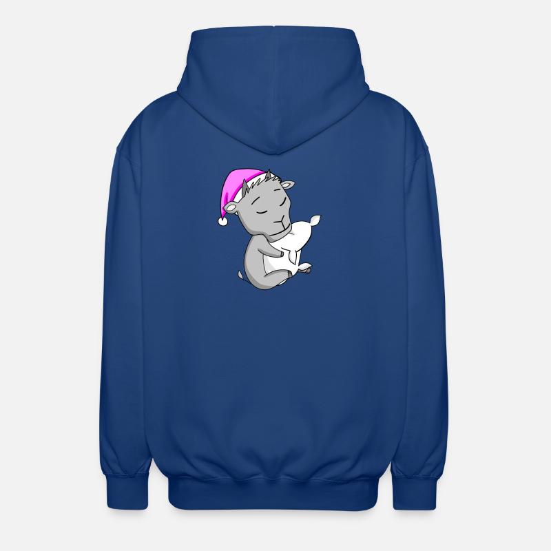 Chèvre - Veste à capuche unisexe - bleu royal