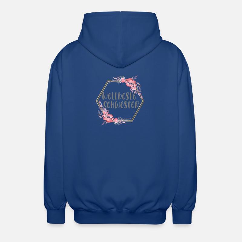 Weltbeste Schwester Schwesterherz Geschenk - Unisex Kapuzenjacke - Royalblau