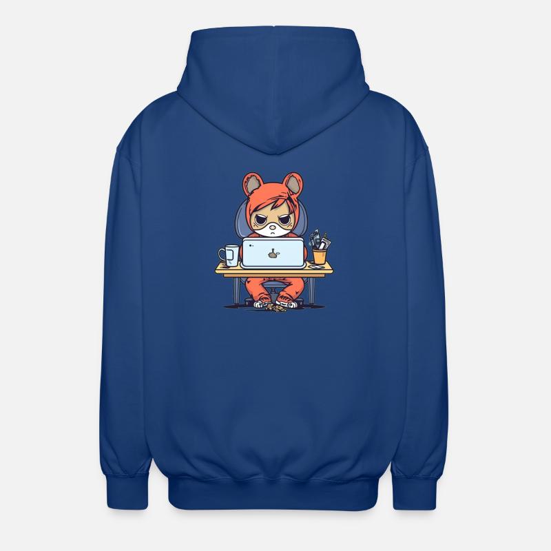 Grumpy Coder in Hoodie - Unisex Hooded Jacket - royal blue