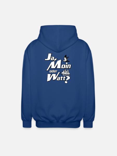 Ja Moin oder Watt? - Veste à capuche unisexe - bleu royal