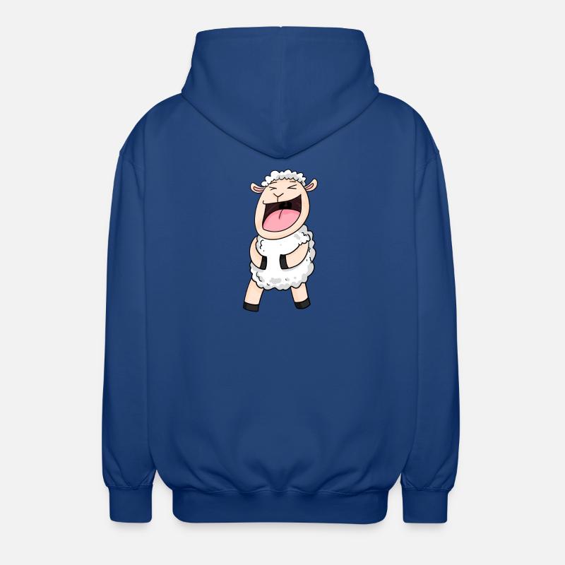 Les moutons rient - Veste à capuche unisexe - bleu royal