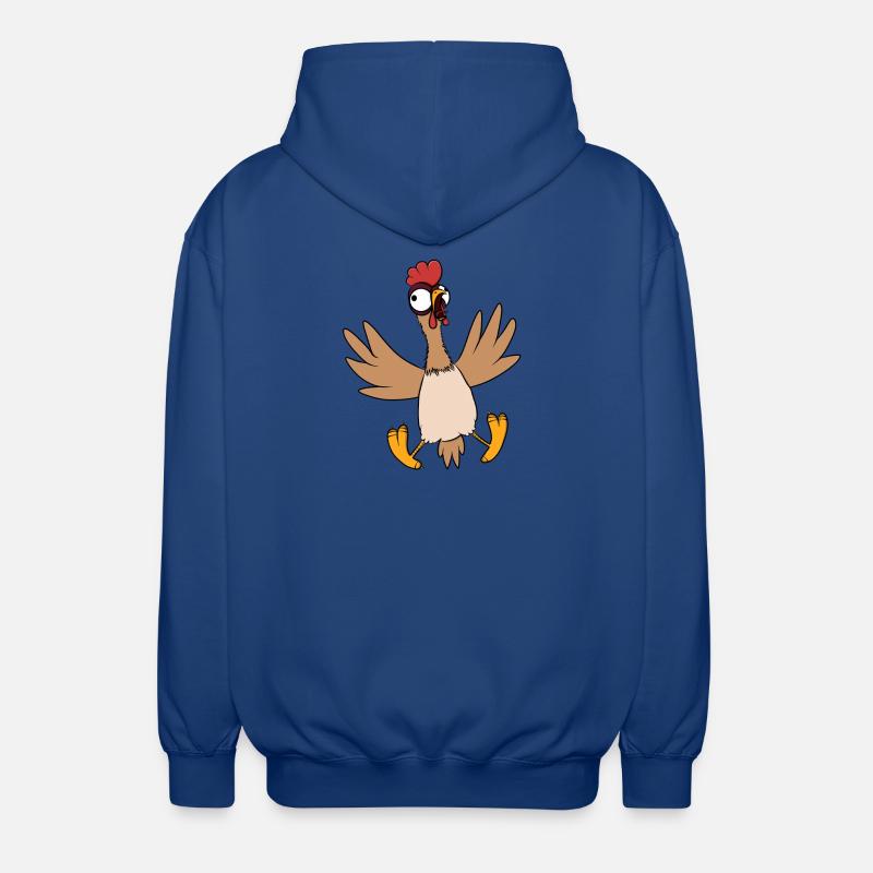 Poulet - Veste à capuche unisexe - bleu royal