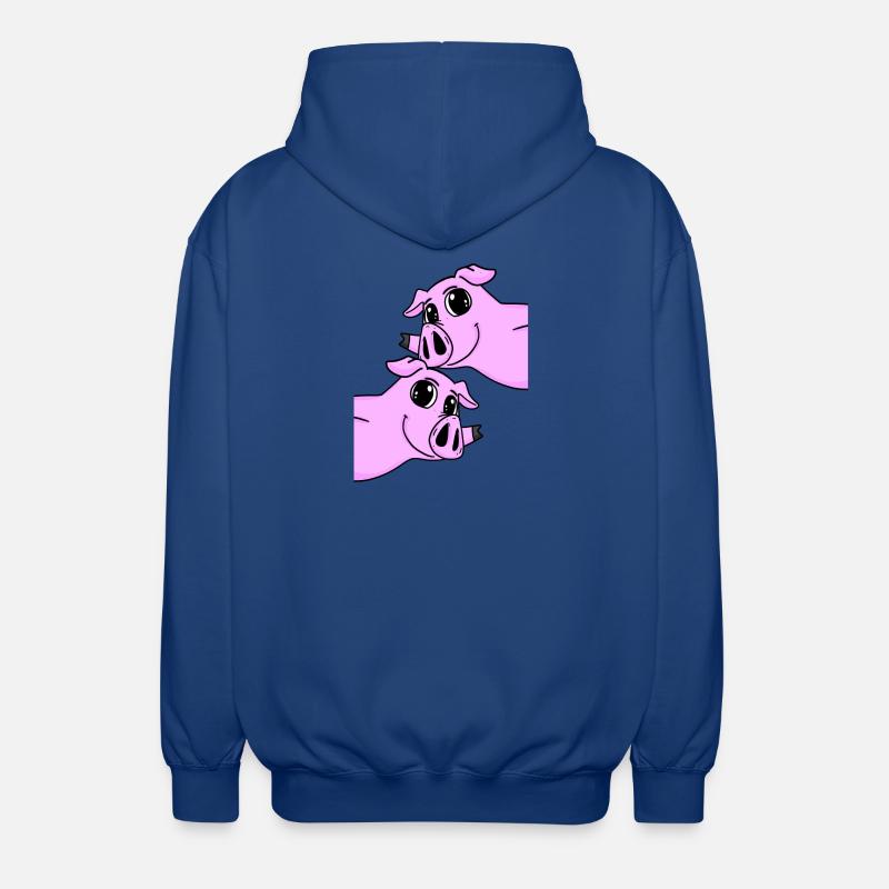 Cochons - Veste à capuche unisexe - bleu royal