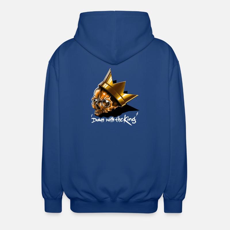 Down with the King - Unisex Kapuzenjacke - Royalblau