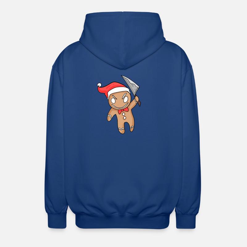 Evil Gingerbread Christmas - Unisex Hooded Jacket - royal blue
