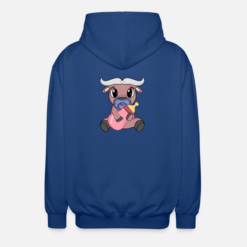 Bébé boeuf - Veste à capuche unisexe - bleu royal