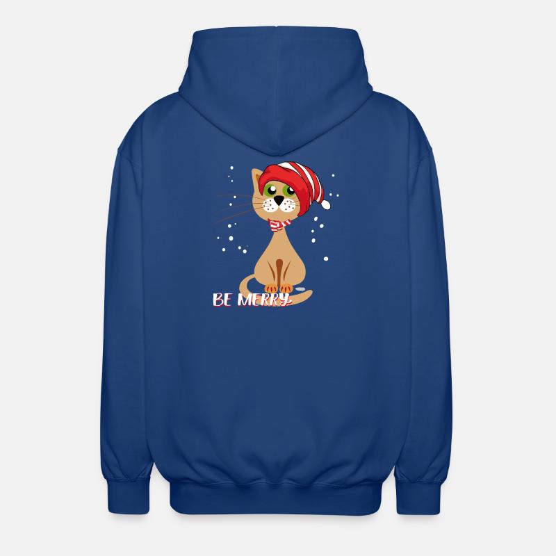 sois Joyeux Chat de Noël - Veste à capuche unisexe - bleu royal