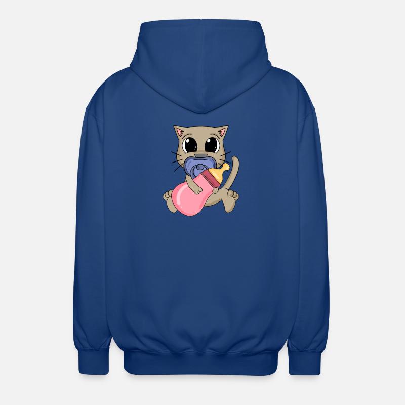 Motif de bébé chat - Veste à capuche unisexe - bleu royal