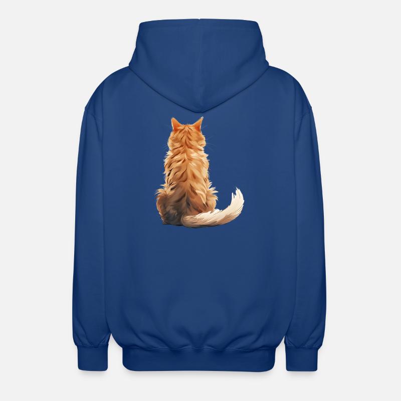 Chat Manx - Veste à capuche unisexe - bleu royal