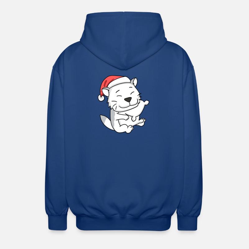 Chat Mignon Burmilla Fatigué Noël - Veste à capuche unisexe - bleu royal