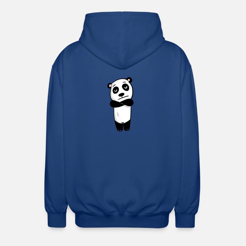 Panda est agacé - Veste à capuche unisexe - bleu royal