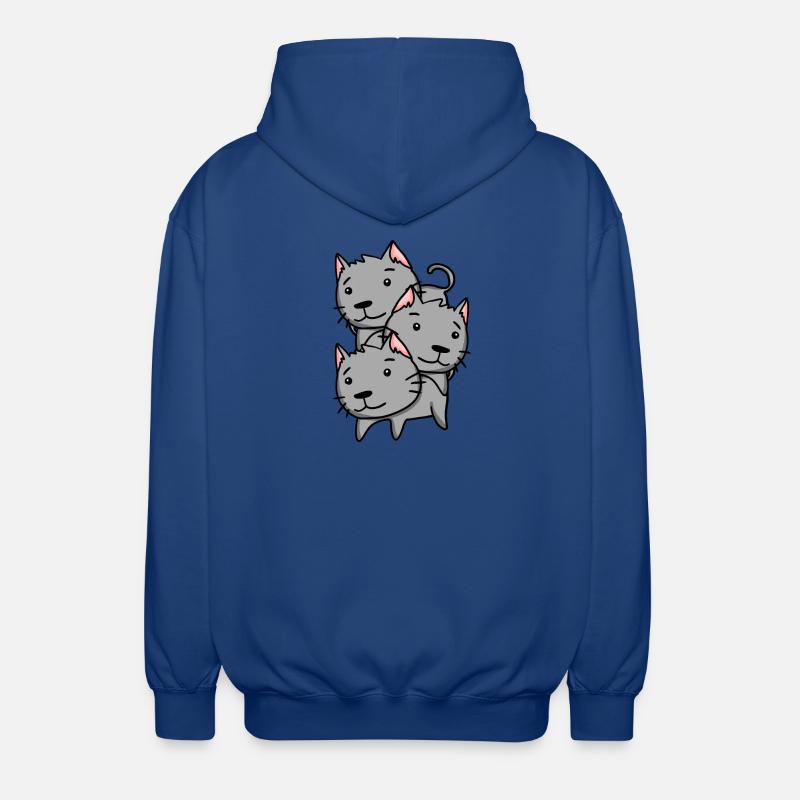 Chats - Veste à capuche unisexe - bleu royal