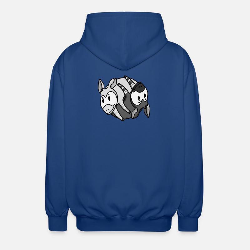 Yin Yang Okapi - Veste à capuche unisexe - bleu royal