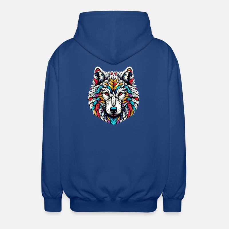 Wolf - Unisex Kapuzenjacke - Royalblau