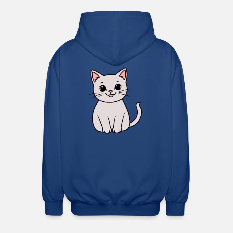 chaton gris - Veste à capuche unisexe - bleu royal