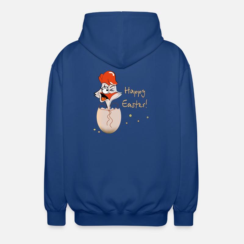 Happy Easter Hahn Ostern - Unisex Kapuzenjacke - Royalblau