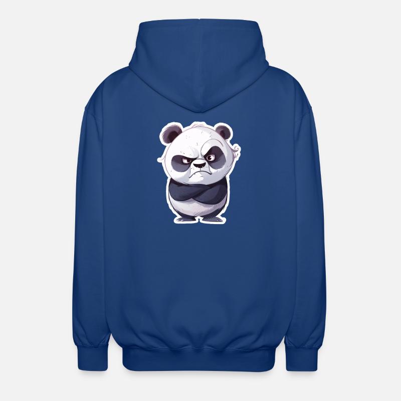 Eingeschnappter Beleidigter Panda - Unisex Kapuzenjacke - Royalblau