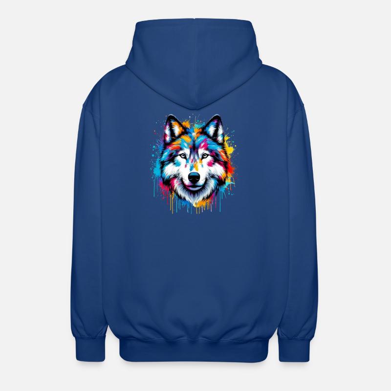 Wolf - Unisex Hooded Jacket - royal blue