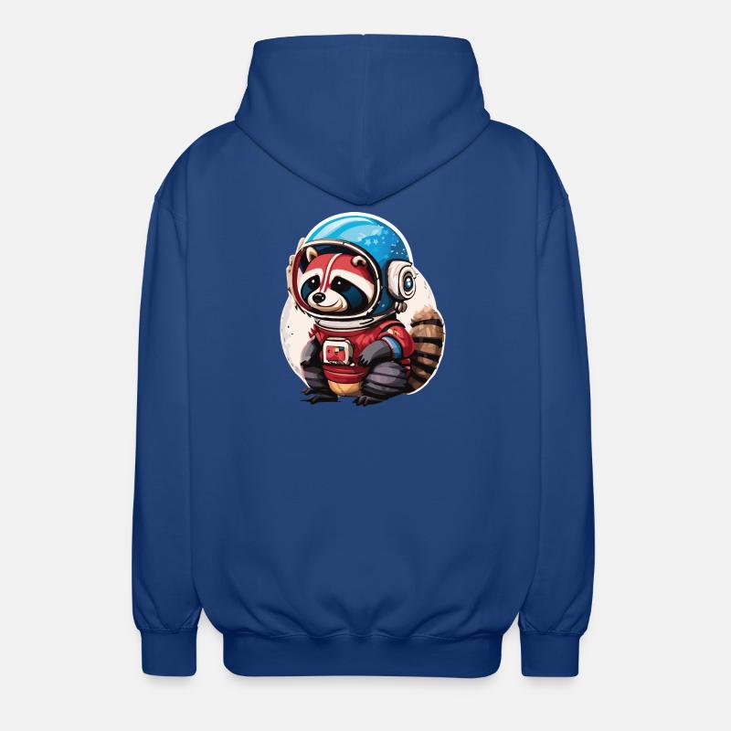 Spaceman raton laveur avec smartphone - Veste à capuche unisexe - bleu royal