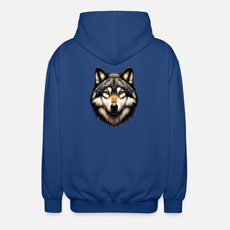 Wolf - Unisex Hooded Jacket - royal blue