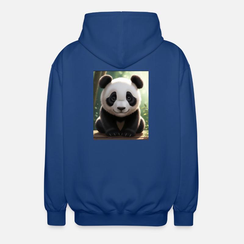 Conception Panda - Veste à capuche unisexe - bleu royal