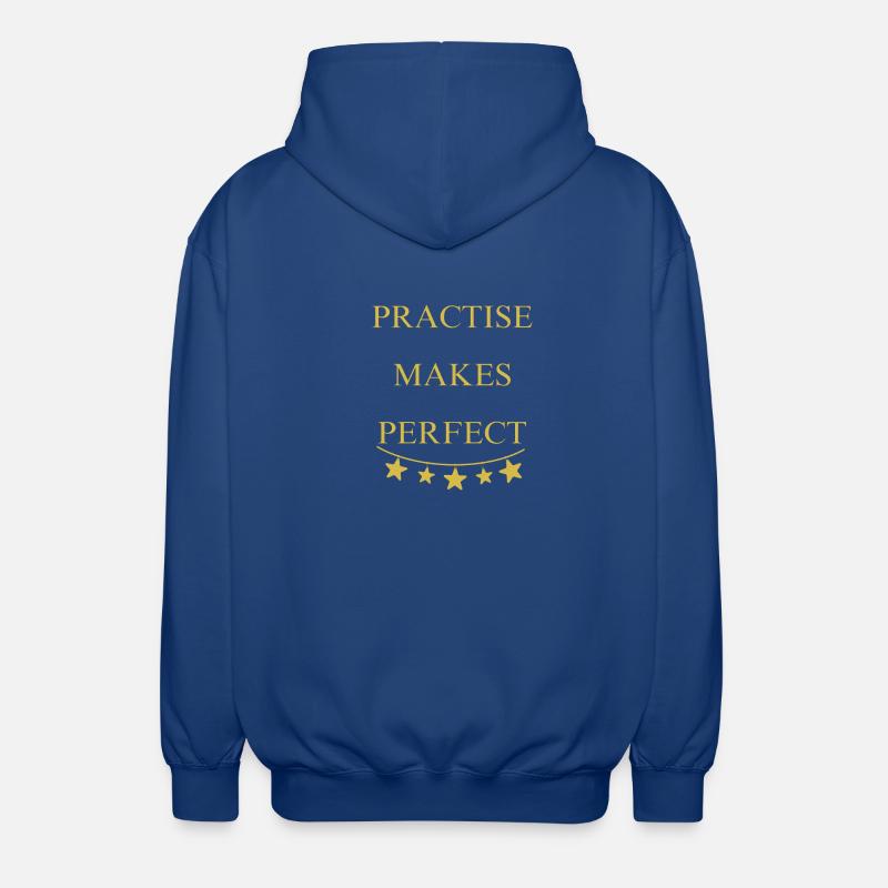 Practise makes perfect - Unisex Kapuzenjacke - Royalblau