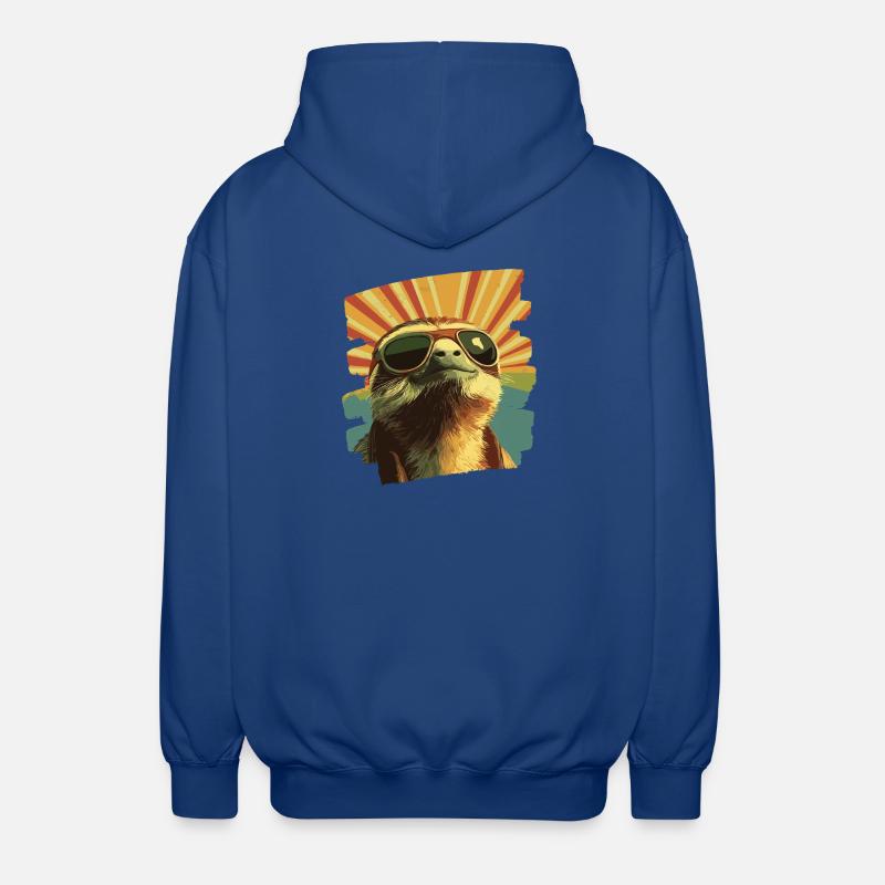 Faultier Retro - Unisex Kapuzenjacke - Royalblau