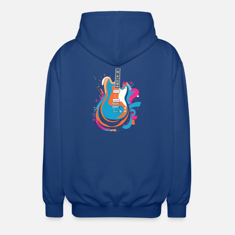 Bunte E-Gitarre - Unisex Kapuzenjacke - Royalblau