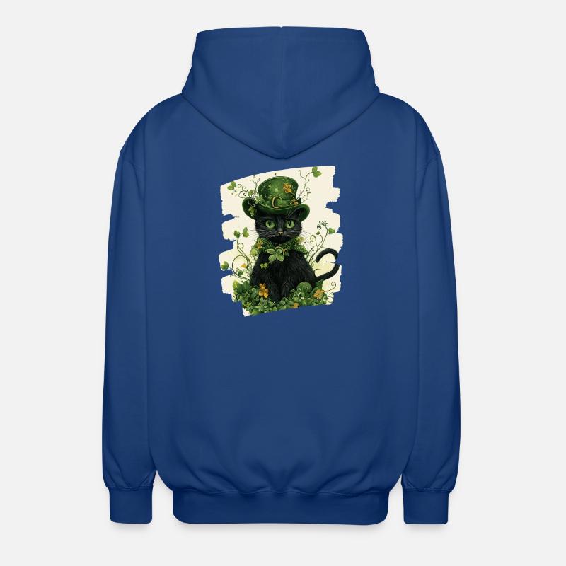 Chat de la Saint-Patrick - Veste à capuche unisexe - bleu royal