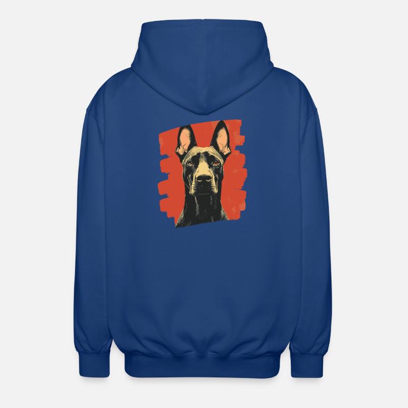 Dobermann - Unisex Kapuzenjacke - Royalblau