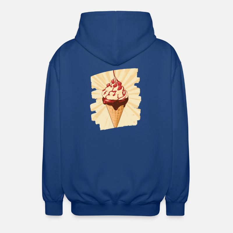 Eiscreme Eis - Unisex Kapuzenjacke - Royalblau
