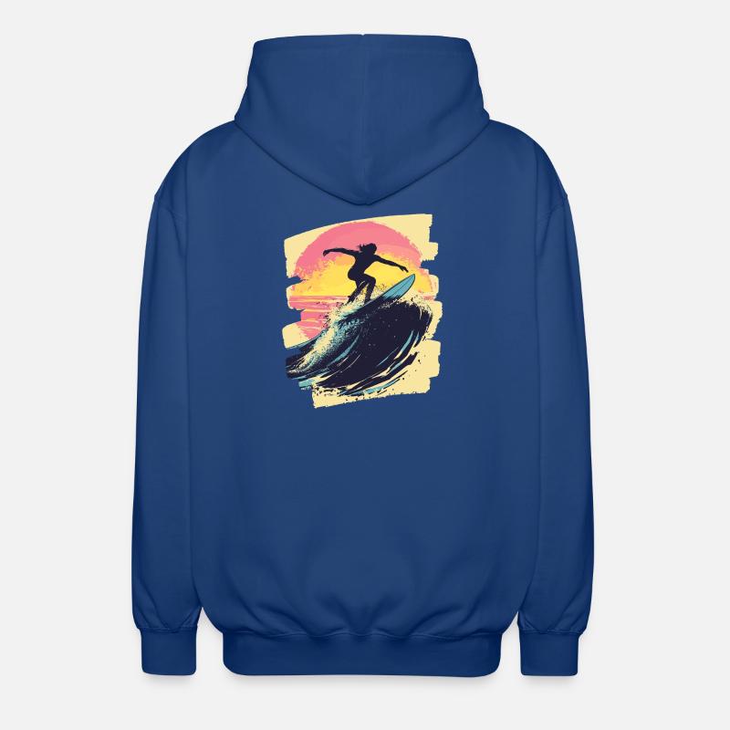 Surfeur Surf Planche de surf Surf - Veste à capuche unisexe - bleu royal