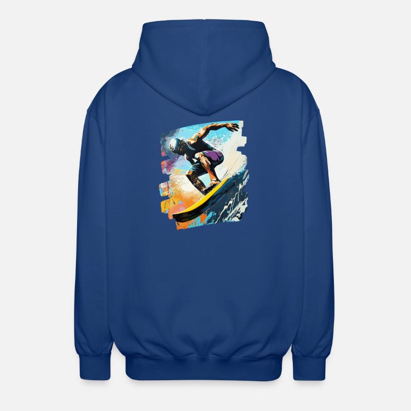Surfeur Surf Planche de surf Surf - Veste à capuche unisexe - bleu royal
