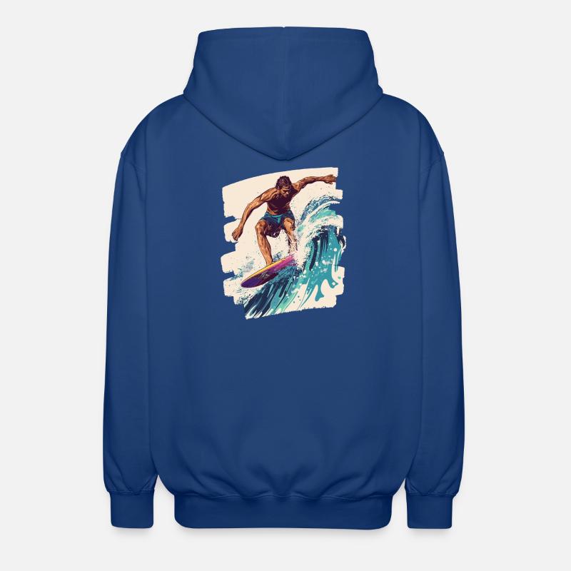Surfeur Surf Planche de surf Surf - Veste à capuche unisexe - bleu royal