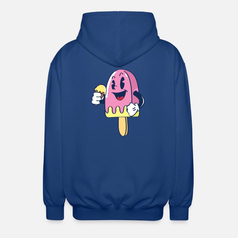 Fröhlicher Kindereis Charakter Eiscreme Eis - Veste à capuche unisexe - bleu royal