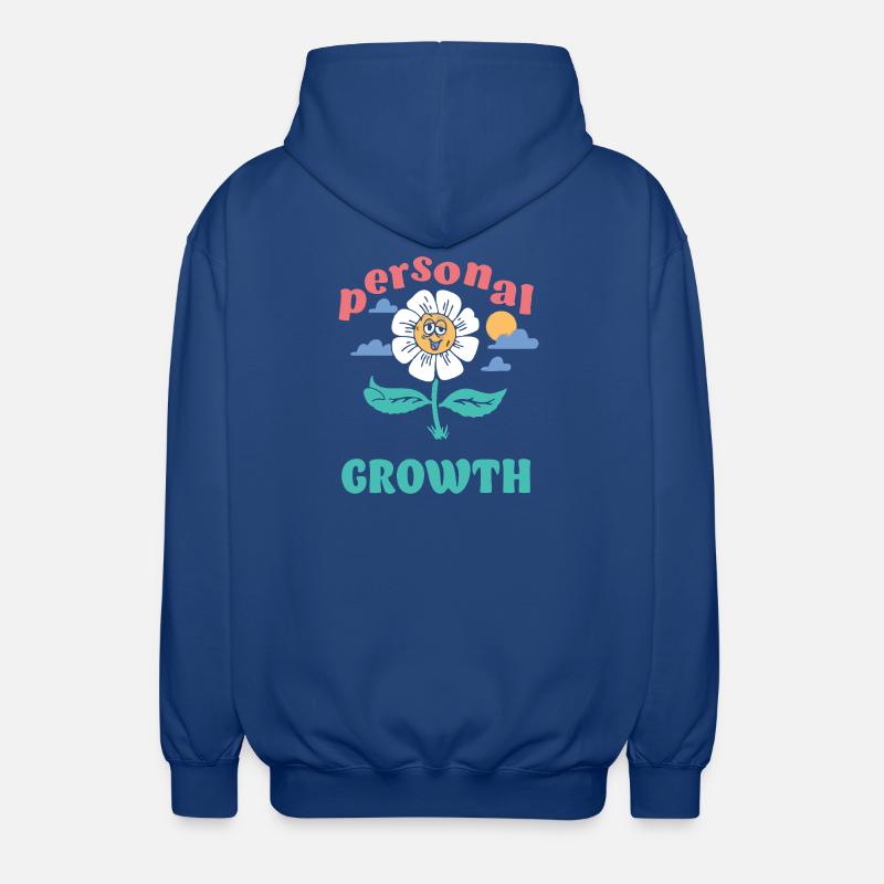 Personal Growth Daisy - Unisex Hooded Jacket - royal blue