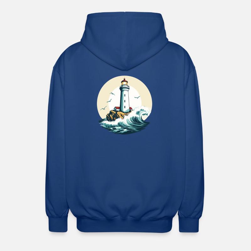 Lighthouse on the seashore - Unisex Hooded Jacket - royal blue