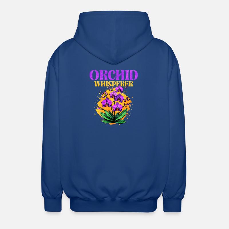 Conception de murmure d'orchidée - Veste à capuche unisexe - bleu royal
