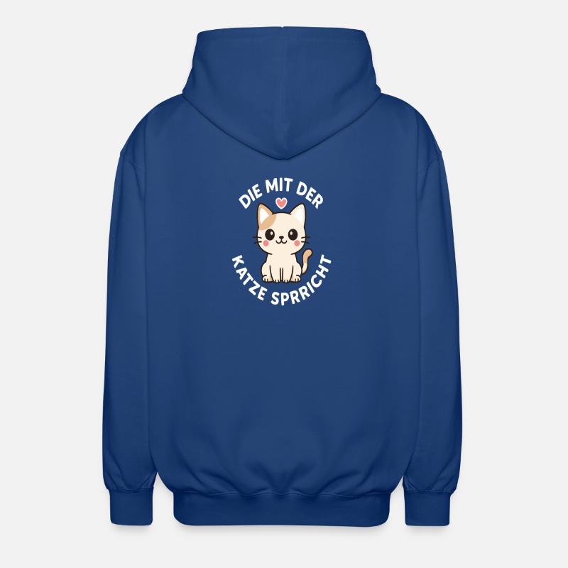 Amour de chat - maman chat - Veste à capuche unisexe - bleu royal