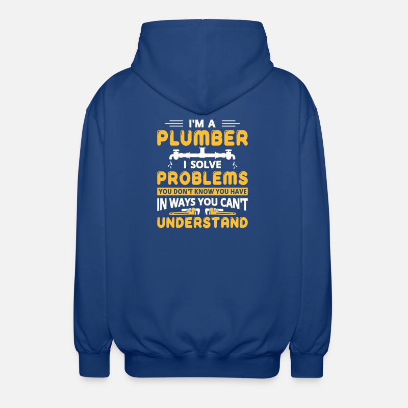 Heating Engineer Heating Construction Plumber Plumber - Unisex Hooded Jacket - royal blue