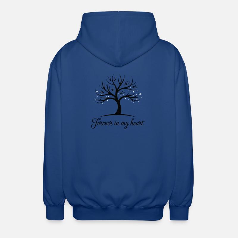 Conception d'arbre de cœur éternel - Veste à capuche unisexe - bleu royal