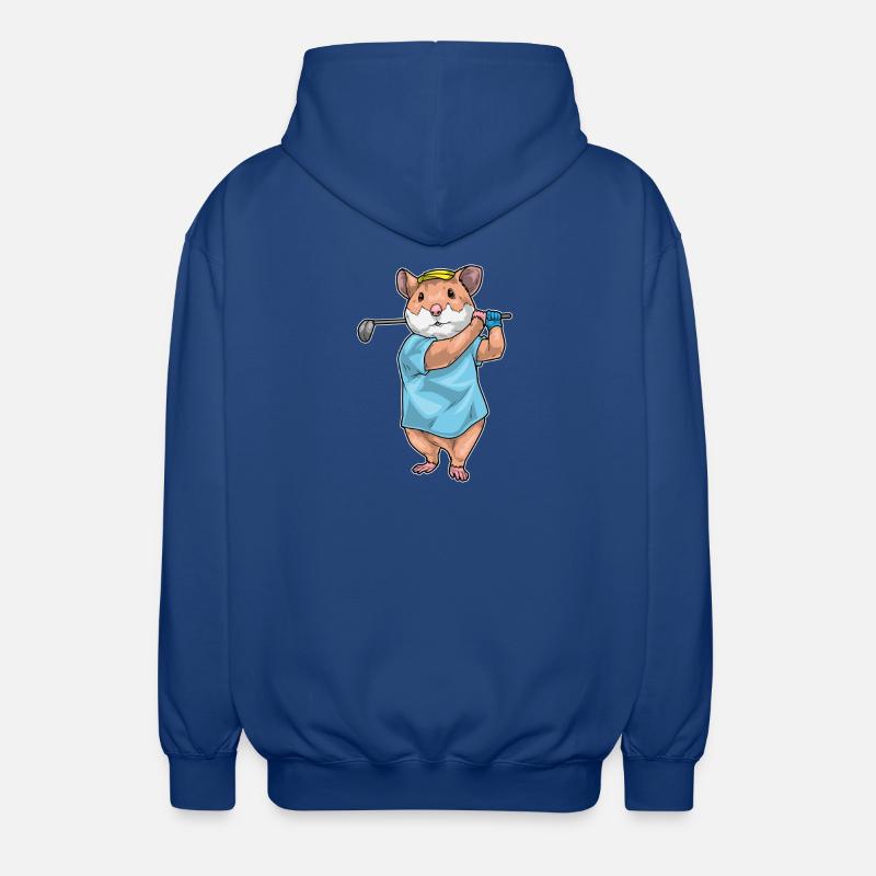 Hamster Golf Golfschläger - Unisex Kapuzenjacke - Royalblau
