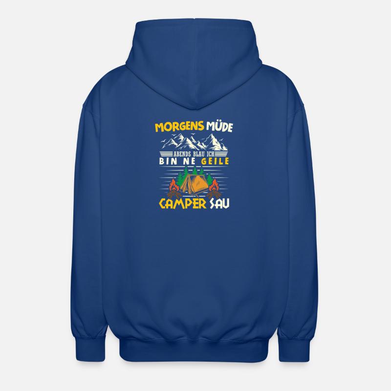 Camper Camping Caravane Dicton - Veste à capuche unisexe - bleu royal