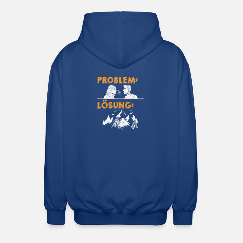 Camper Camping Caravan Saying - Unisex Hooded Jacket - royal blue