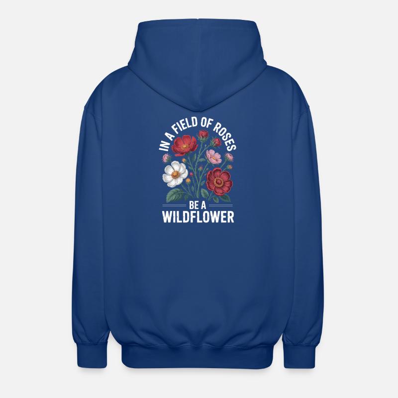 Conception de fleurs sauvages - Veste à capuche unisexe - bleu royal