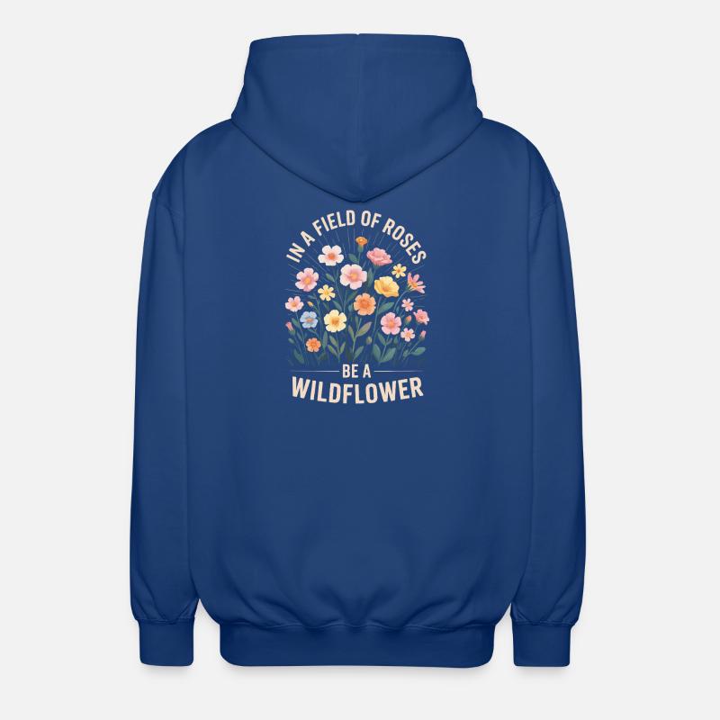 Fleurs sauvages dans le champ - Veste à capuche unisexe - bleu royal
